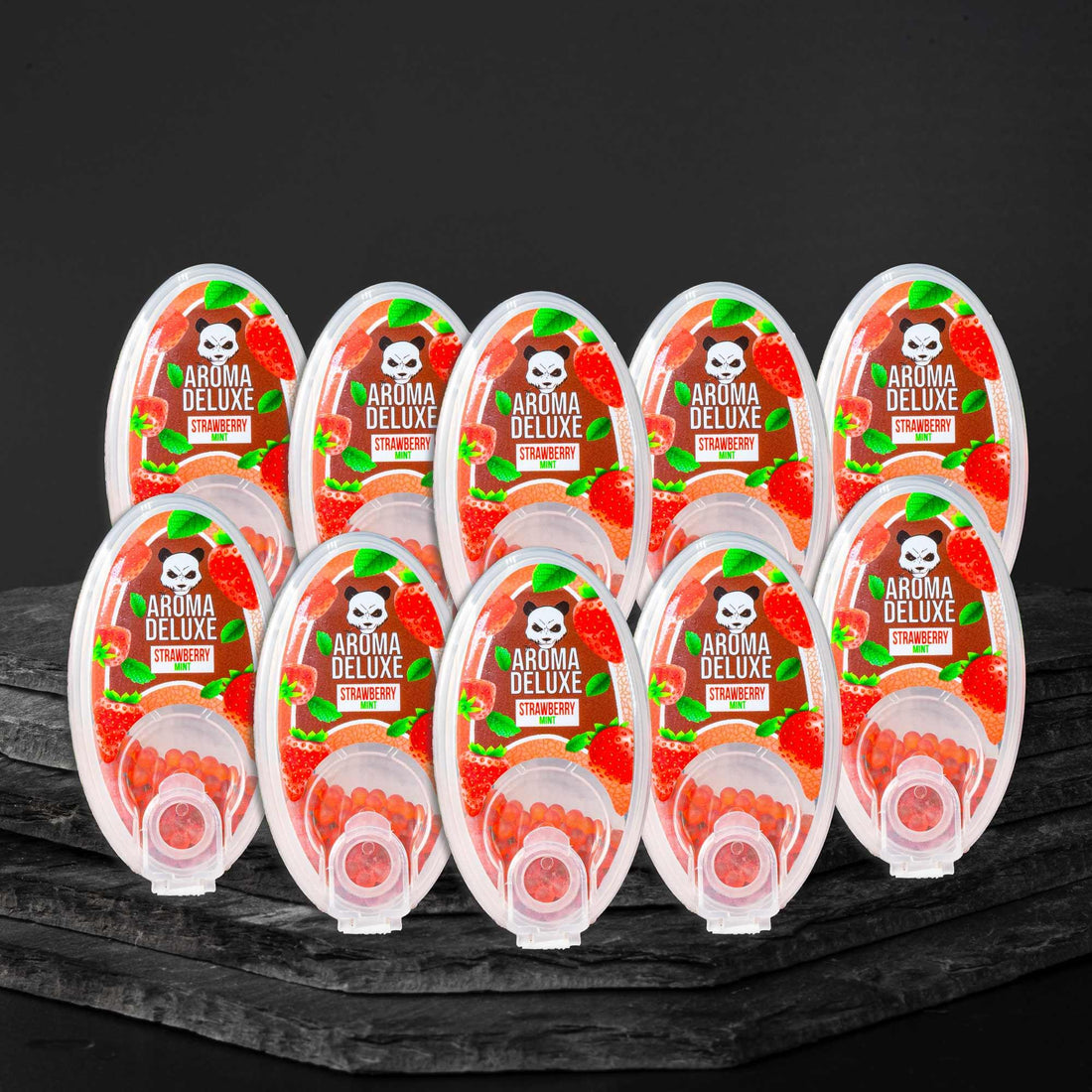 10er Strawberry Aromakugel Set - Aroma Deluxe