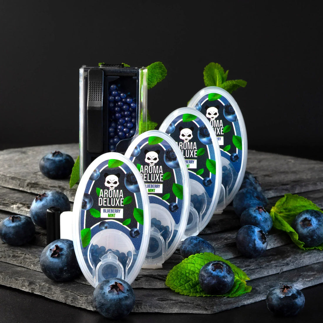 4er Aromakugel-Set (fruchtig) + Applikator - Aroma Deluxe